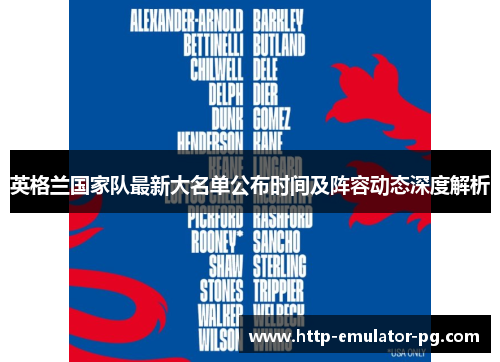 英格兰国家队最新大名单公布时间及阵容动态深度解析